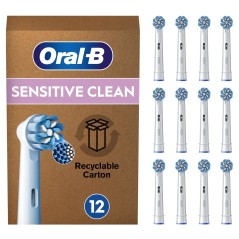 Oral-B Pro Sensitive Clean Brush Tips - 12 Pack for Gentle, Effective Cleaning
